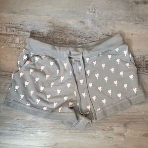 Walt Disney Parks women's gray and pink Mickey Mouse ice cream bar lounge shorts